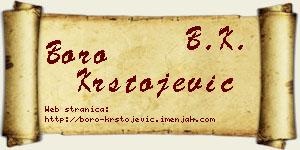 Boro Krstojević vizit kartica